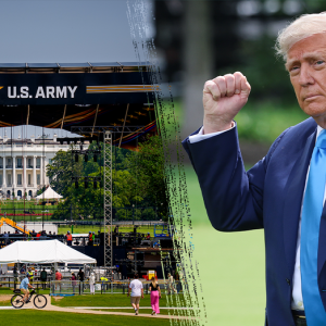 Trump celebrates US’ long history giving foreign enemies ‘hell’ at massive military parade