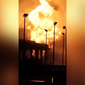 Fuel tank fire rages in Bahrain after Iranian attack