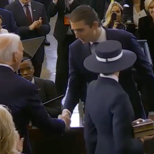 ‘Class act’: Barron Trump sets social media ablaze for shaking hands with Biden at dad’s inauguration