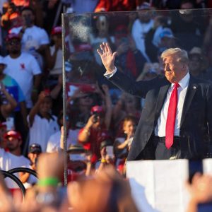 Trump super PAC launches $50m battleground state ad blitz to make ‘final pitch’ to voters