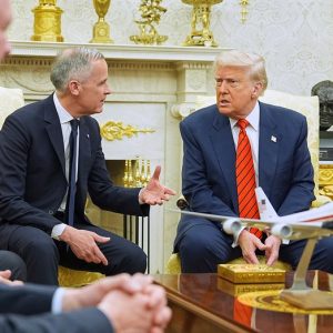 Trump teases ‘very, very big announcement’ ahead of Middle East trip, Carney says he’s ‘on edge of my seat’