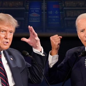 In winning debate coin flip, Biden prioritizes podium position over closing statement