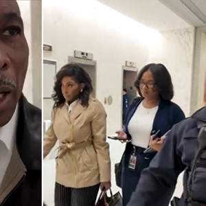 WATCH: Dem Jasmine Crockett silent as aide attempts to intimidate, block reporter’s question about violence