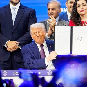 Trump and world leaders sign Gaza Board of Peace charter
