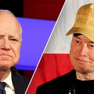 Elon Musk blasts Tim Walz after Democrat trains fire on the Trump-backing tycoon