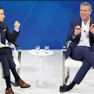 Newsom team torched for image posted in response to mocking of gov’s ‘testicle-crushing’ sitting pose