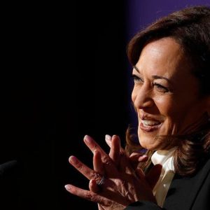 Harris draws social media scorn for digression about elephants during an earthquake