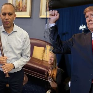 Jeffries sparks social media firestorm with ‘low energy’ pic holding baseball bat opposing Trump bill