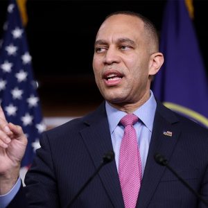 Jeffries calls out Trump-era gas prices after telling Republicans not to politicize pump pain under Biden