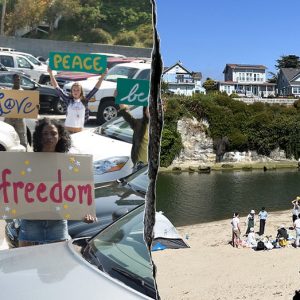 California beach ‘Resist!’ protest pushes ‘kindness’ while calling to ‘86 47’ in anti-Trump message
