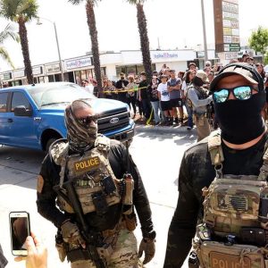 Swalwell threatens to revoke driver’s licenses of masked ICE agents operating in California