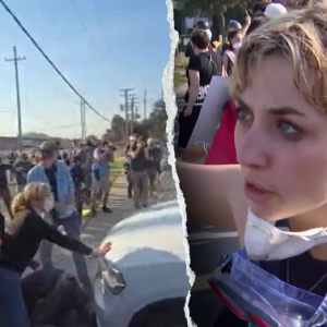 Democratic congressional candidate thrown to ground during chaotic anti-ICE protest