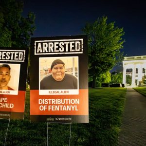 White House displays lawn signs highlighting illegal immigrant crime