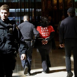 Jewish activists protest at Trump Tower in support of Mahmoud Khalil