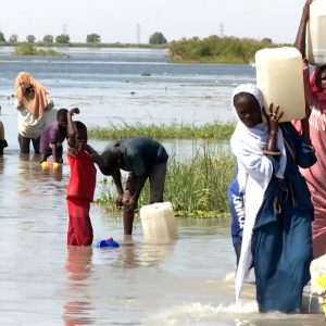 Children dying from water-borne disease at Sudan displacement camp