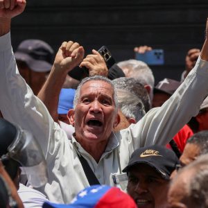 Riot police push back protesters demanding higher wages in Venezuela