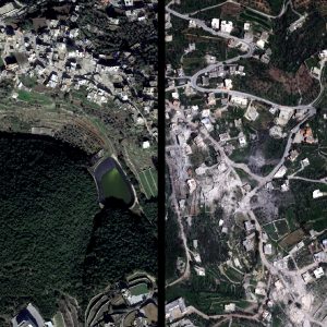 Satellite images show scale of Israeli destruction of south Lebanon towns