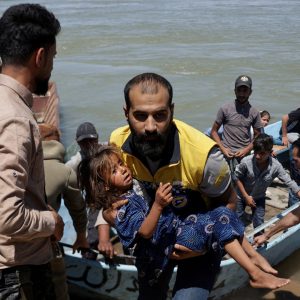 Rescues in eastern Syria after the Euphrates River bursts its banks
