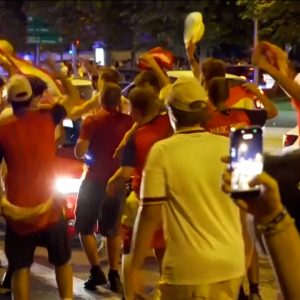 Spain fans erupt as team reaches World Cup final