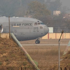 Washington sends first group of Indian migrants with US military plane to home country