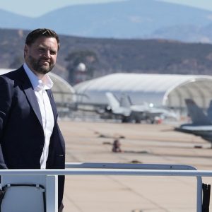 Patrol car hit by shrapnel during Marine Corps live-fire demo at celebration attended by JD Vance