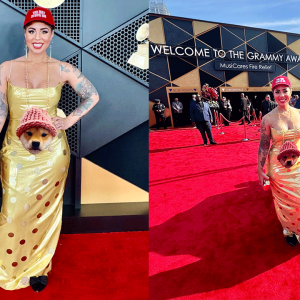 Singer, songwriter Joy Villa wears DOGE coin dress to Grammys, supports Trump’s deportation crackdown