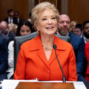 Linda McMahon sworn in to run agency Trump wants to abolish