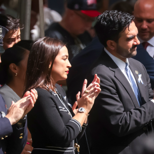 AOC, Mamdani interaction caught on cam at 9/11 memorial sparks online fury