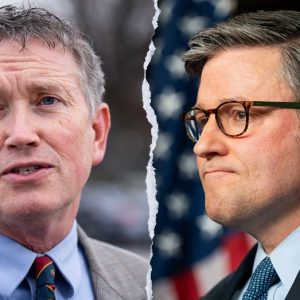 Massie comes out against Johnson retaining speaker’s gavel: ‘He does not have my vote’