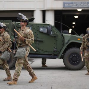 Trump deployment of troops to quell LA rioters latest page in president’s political playbook