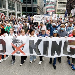 Protesters nationwide hold ‘No Kings’ rallies amid government shutdown