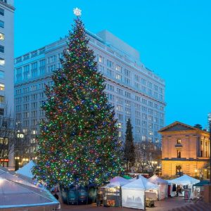 West Coast city snubs ‘Christmas’ from tree lighting again while activists wave Palestinian flag onstage