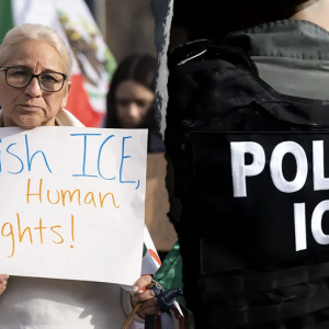 Protesters throw rocks, jump on moving ICE vehicle after Omaha workplace raid