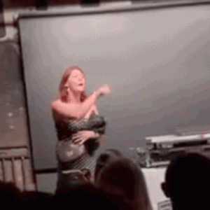 Protester storms DC party, flips off crowd as ‘USA!’ chants erupt amid Trump’s AI push