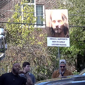 Protester trolls Spanberger with transgender pedophile’s mugshot as he’s due in nearby court