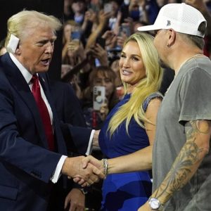 Jason Aldean, Brittany Aldean in family box with Trump at Republican National Convention