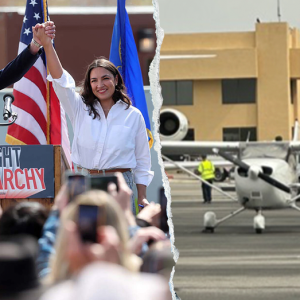 ‘Champagne socialists’ Sanders and AOC spotted boarding private jet on ‘Fighting Oligarchy’ tour