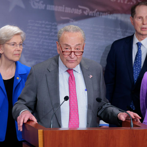 Schumer kicks off Democrat all-nighter marathon railing against Trump’s 100 days: He’s ‘being a mob boss’