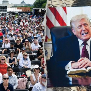 Trump reads Bible as thousands pack National Mall for America 250 prayer rally
