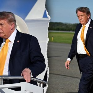 Trump appears to debut darker hair, sparking online buzz