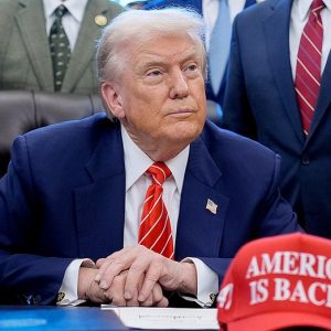 Mike Johnson backs ‘America Is Back!’ message as Trump debuts new hat design