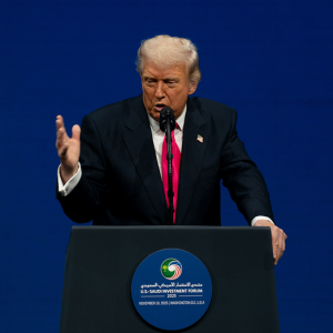 Trump explains trans sports controversy to Saudi investors who he says ‘don’t do a lot of transitioning’