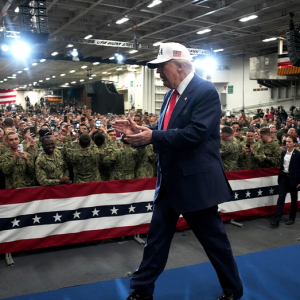 Trump rallies US military’s might, floats armed forces pay raise in address to troops in Japan