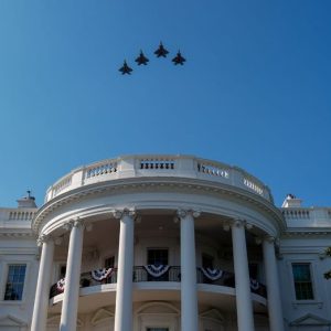 Trump welcomes Polish president with flyover tribute to fallen fighter pilot